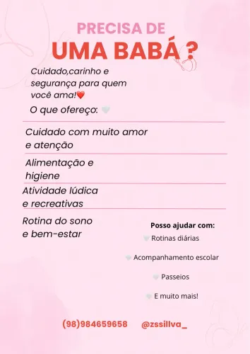 Está precisando de babá?