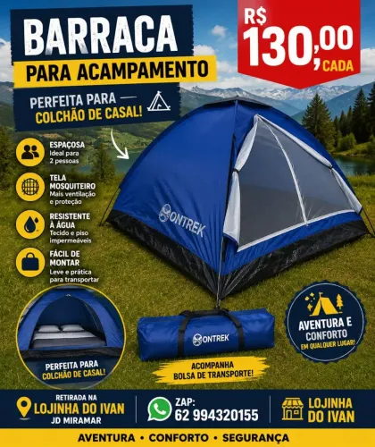 Barraca para acampamento 