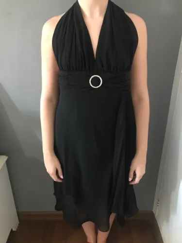 Vestido De Festa Frente Única Midi Da Marca Drama