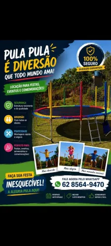 Aluguel de pula pula para diversão da criançada.