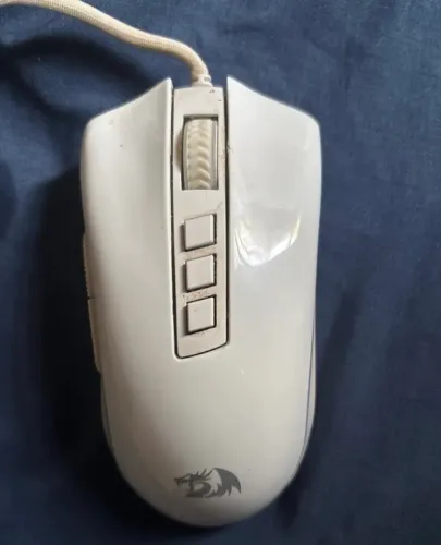 MOUSE GAMER REDRAGON COBRA LUNAR WHITE RGB 10000DPI, M711W