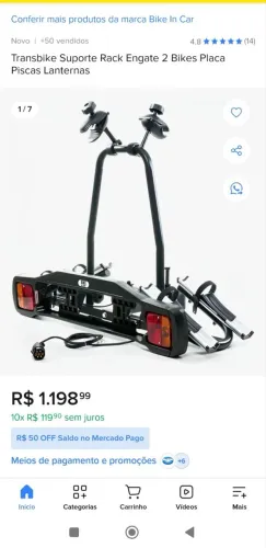 Transbike pra duas bikes