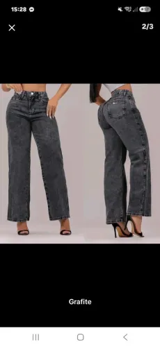 Calça Jeans wide leg - tam 36