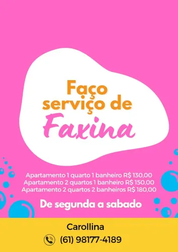 Faxina em apartamento apartir de 130 reais