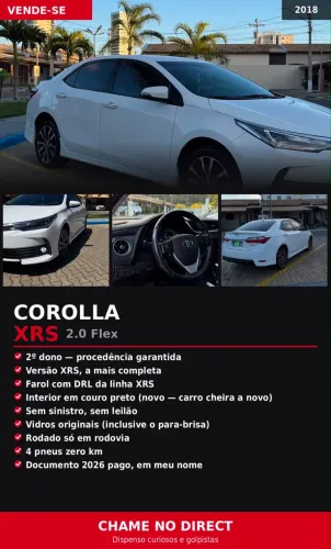 Toyota Corolla XRS 2.0 Flex 16V Aut. 2018