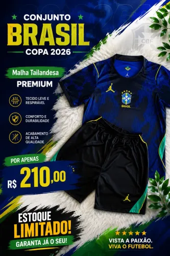 Conjunto do Brasil premium masculino copa 2026