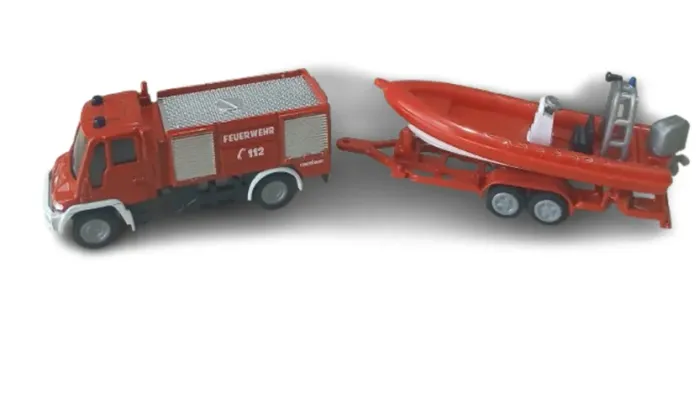 Miniatura Original Caminhão de Bombeiro com Barco - FIRE ENGINE SIKU - MOD 1636