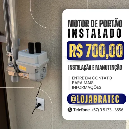Motor de portão eletrônico de 8 segundos (instalado)