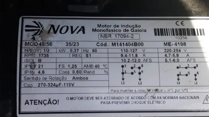 MOTOR DE INDUÇÃO MONOFÁSICO