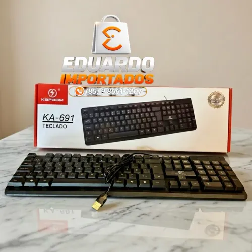 Teclado com fio USB - Novo na Caixa / Excelente Qualidade