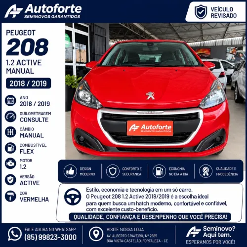 Peugeot 208 Active 1.2 Flex 12V 5P Mec. 2019