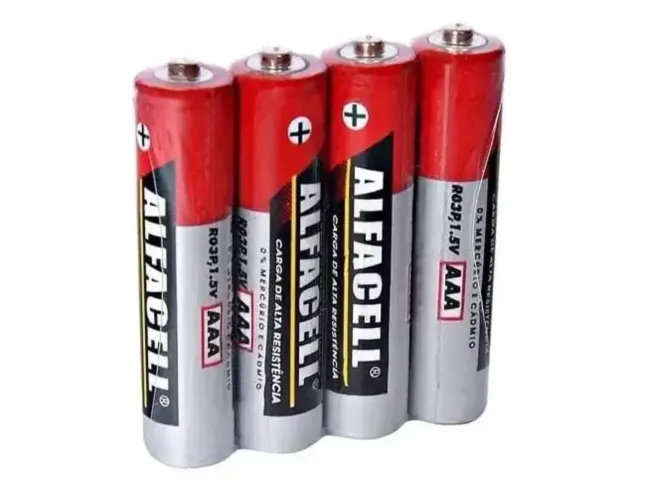 Pilha Palito AAA Caixa Tubo Com 30 Unidades 3A 1,5v Alfacell Original