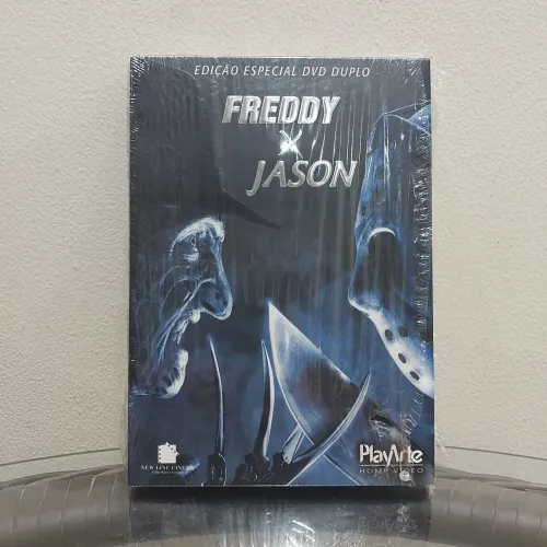  freddy vs jason - dvd duplo com luva - original novo