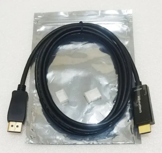 Cabo DisplayPort para HDMI ATIVO - 1,80 Metros - 4K 30Hz e 1080p 120Hz - Vídeo e Áudio