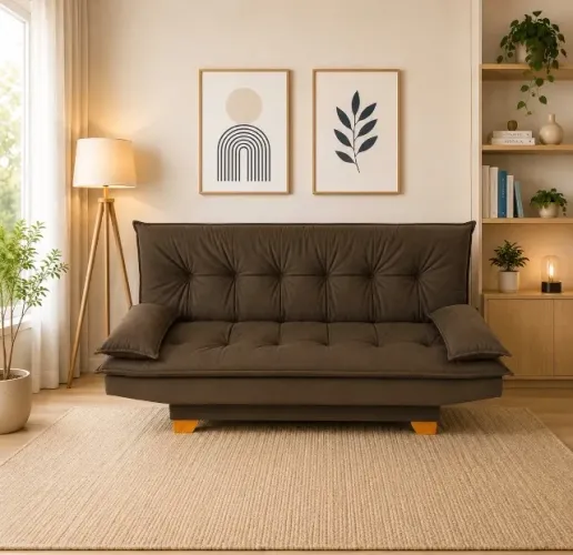 Sofá Versato Cama 1,88m Marrom