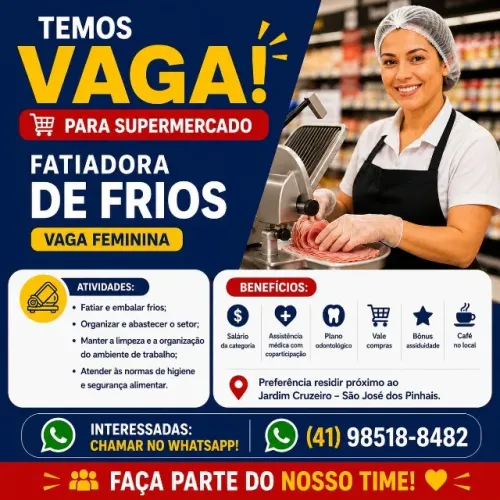 fatiador de frios- supemerncado- sao jose dos pinhais