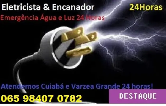 Eletricista e Encanador profissional Cuiabá e vg 24h 