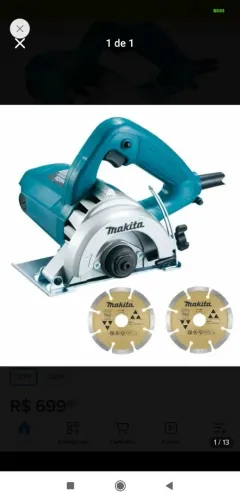 Serra mármore Makita 1400w