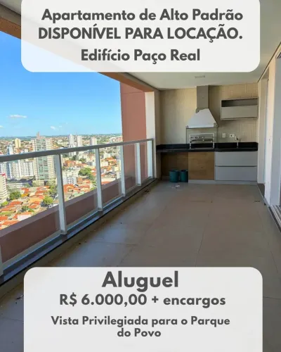 Apartamento de alto padrão no Edifício Paço Real 23º andar