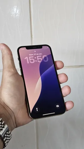 iPhone 12 Pro, 256gb, 74% bateria. Dourado.