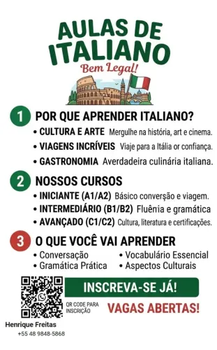 Aula de Italiano. B1, Turismo, Intercâmbio.