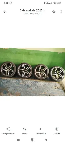4 pneus com rodas de alumínio 5 furos aro 245/40/18 em ótimo estado