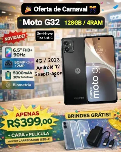 Motorola moto g32 biometria 4g 128gb 4ram tudo ok