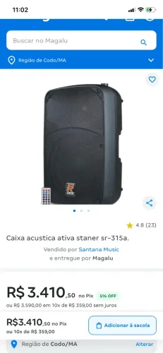 Caixa de som Staner 315A