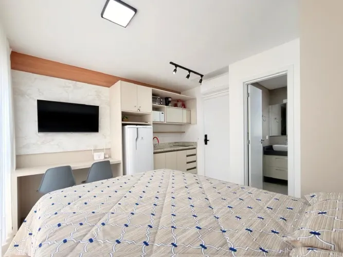 Studio 100% mobiliado para alugar, por R$ 2.914/mês - Batel - Curitiba/PR