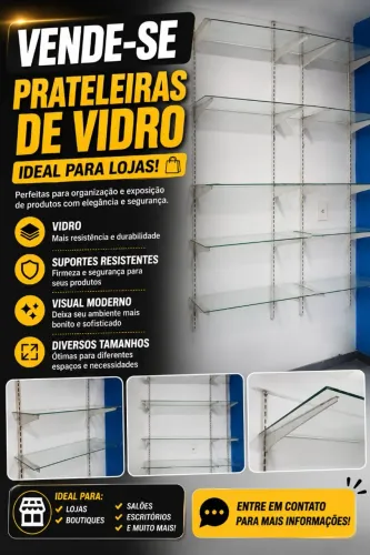 Prateleiras de vidro de parede