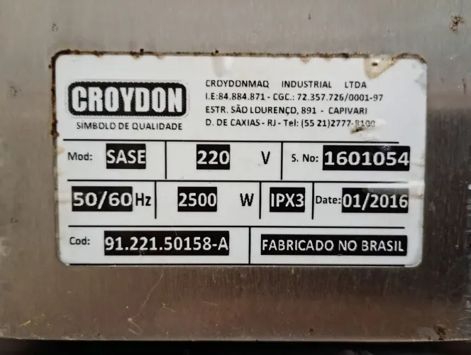 Chapa Elétrica Croydon 220V, Pronta para Trabalhar! 