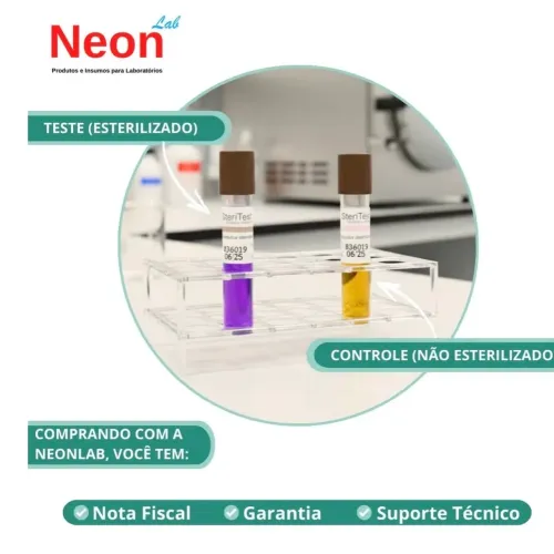 Teste Biológico Indicador Autoclave com 50 Ampolas