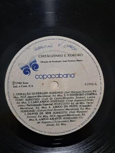 Disco vinil de Chitãozinho e Xororó