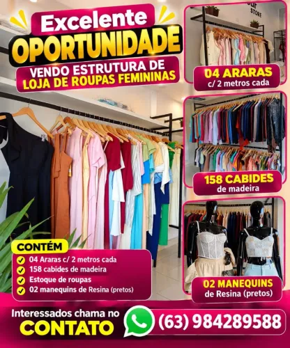 Estrutura loja de roupas femininas