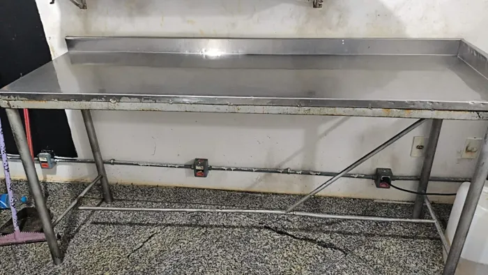 Bancada inox 190x50
