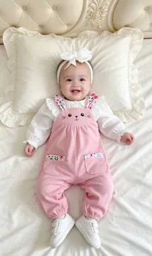 Lindo macacão Rosa 12/18m