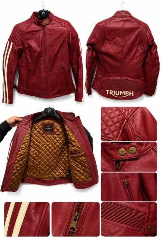 Jaqueta de couro Triumph feminina