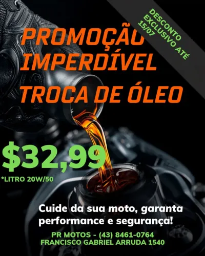 ? Promoção de troca de óleo 32,99