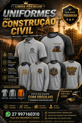 Uniformes personalizados para construção civil