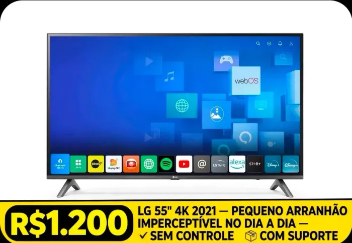 Tv lg 4k 55 pol-Model 2021 // produto usado com pequeno arranhão