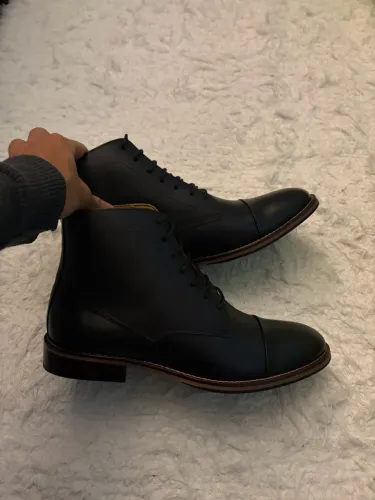 Bota social de couro legítimo 