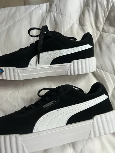 Tênis Puma Carina Preto e Branco Original - Tam. 36 (Forma Pequena)