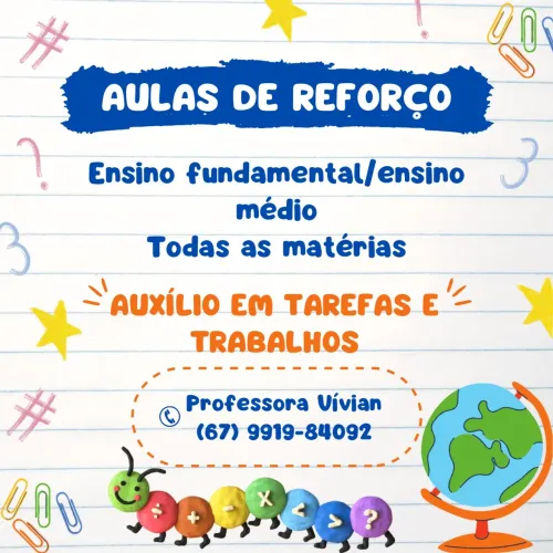 Aulas de Reforço.