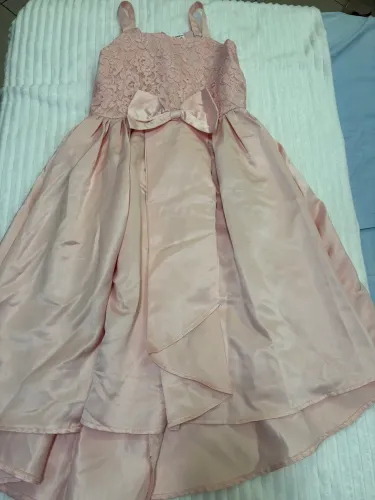 Vestido Infantil de Festa Shein Tam 11-12 Anos Rosa Busto em Renda e Saia Acetinada