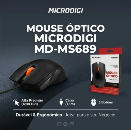 Mouse USB Microdigi - MD-MS689 (produto novo)