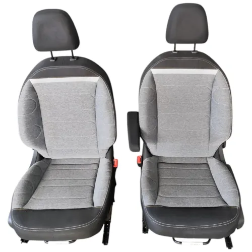 Par Banco Dianteiro Tecido Citroen Basalt 2025 2024 Cinza Cinza