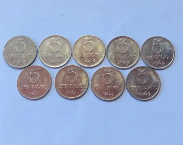 Moedas de 5 centavos - 1969