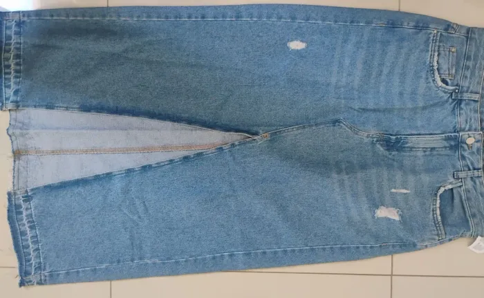 Saia comprida jeans 