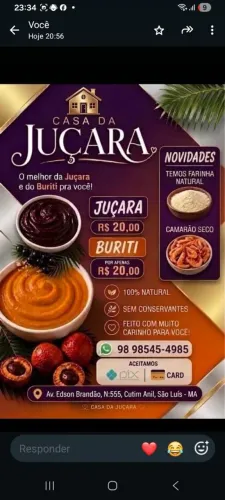 Jucara e buriti natural 20,00