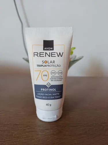 Protetor solar Avon renew solar tripla proteção 70fps 40g
